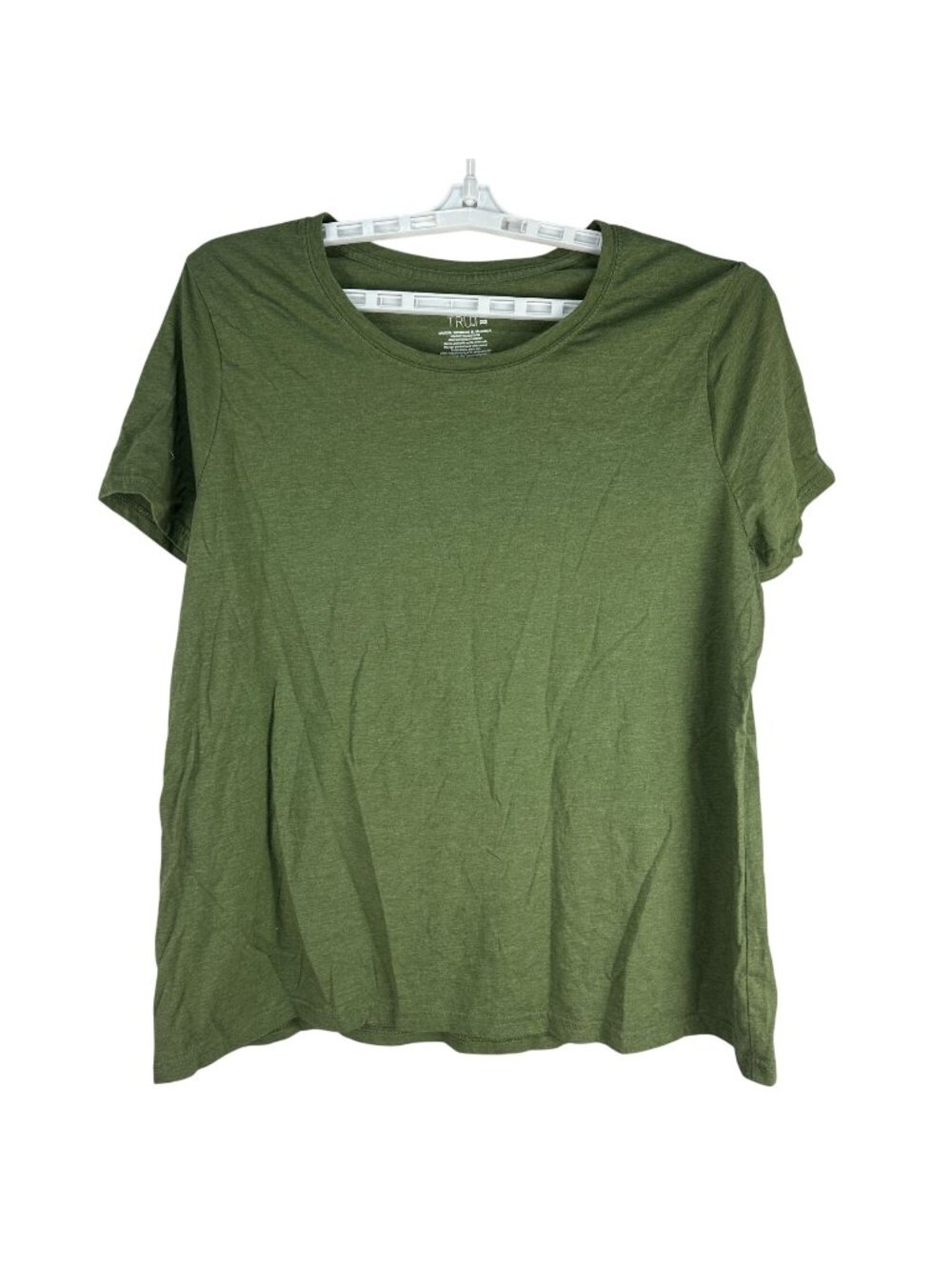 Time And Tru Mens Green Short Sleeve Crewneck T-Shirt Size 3XL 60% Cotton